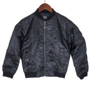 Southpole Bomber Jacket Youth‎ Kids Size L(7) Black Full Zip Quilted Puffer